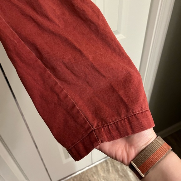 Woolrich HLP01165 Red Cotton Pants Size 14 - Picture 6 of 12